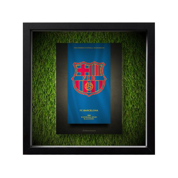 صورة شعار برشلونة - خلفية سوداء - عشبية مضيئة