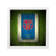 صورة شعار برشلونة - خلفية بيضاء - عشبية مضيئة