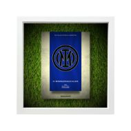 صورة شعار انترميلان - خلفية بيضاء - عشبية مضيئة