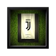 صورة شعار يوفينتوس - خلفية سوداء - عشبية مضيئة