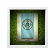 صورة شعار مانشستر سيتي - خلفية بيضاء - عشبية مضيئة