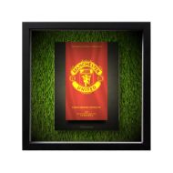 صورة شعار مانشستر يونايتد - خلفية سوداء - عشبية مضيئة