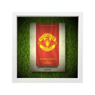 صورة شعار مانشستر يونايتد - خلفية بيضاء - عشبية مضيئة