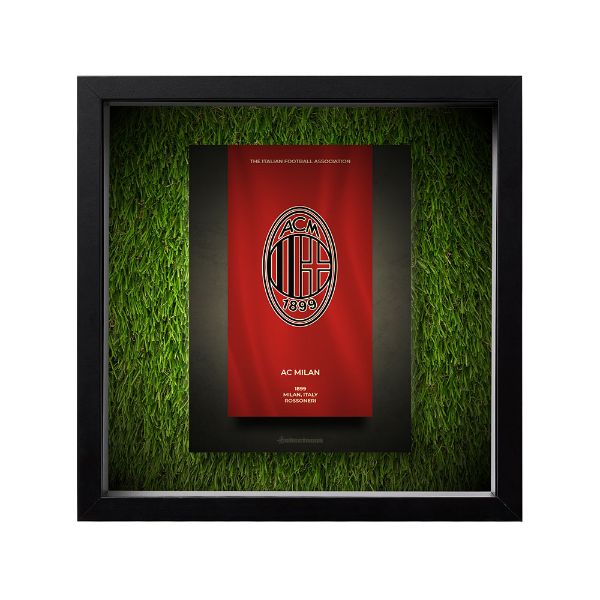 صورة شعار ميلان - خلفية سوداء - عشبية مضيئة